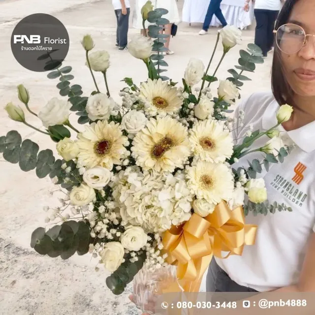 รีวิวส่งแจกันดอกไม้สวยๆ เยี่ยมไข้และให้กำลังใจ บริการส่งฟรี โรงพยาบาลกรุงเทพราชสีมา